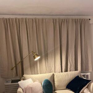 Pottery Barn Custom Classic Belgian Flax Linen Rod Pocket Blackout Curtain